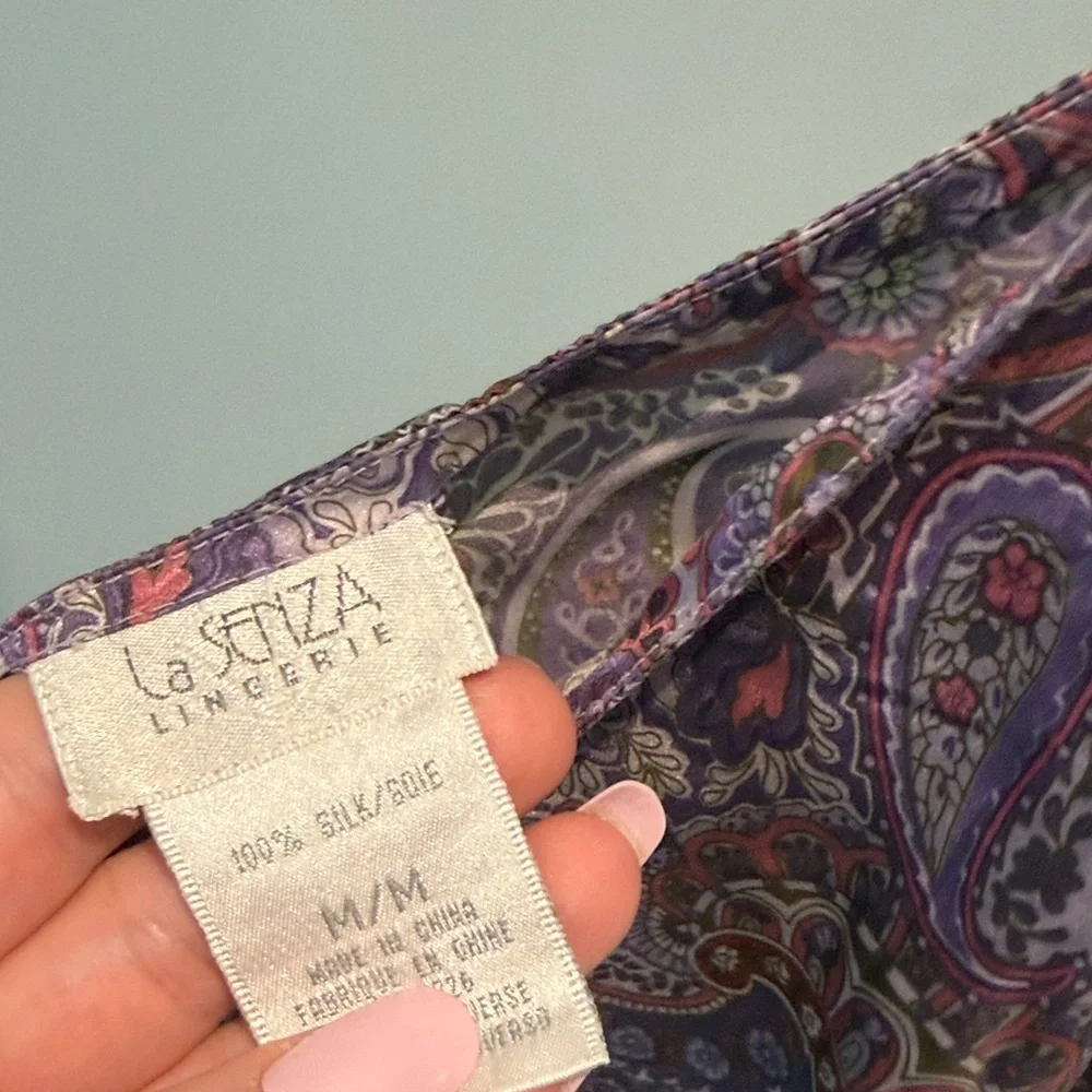 La SENZA Purple Paisley Chemise / Nightgown - Picture 3 of 5